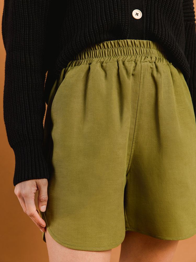 Shorts for Women | Glenn Long Short Olive