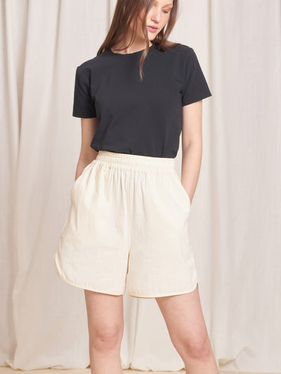 Shorts for Women | Tradlands Glenn Long Short Crinkle Cotton Birch