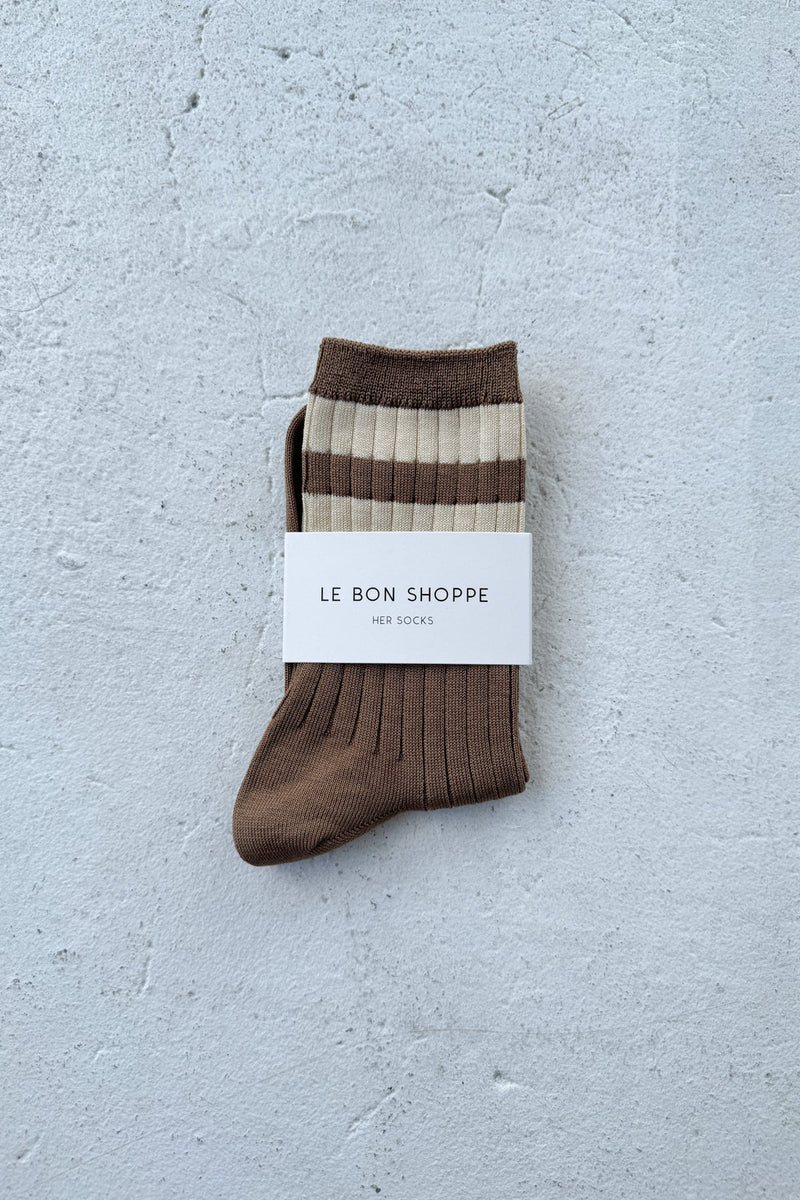 Le Bon Her Varsity Sock Toffee