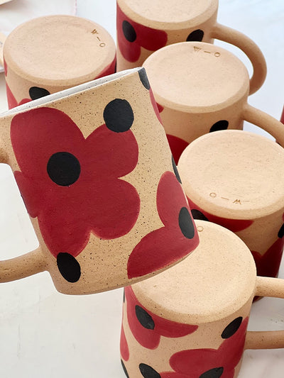 O-M Ceramics x Tradlands Garnet Flower Mug