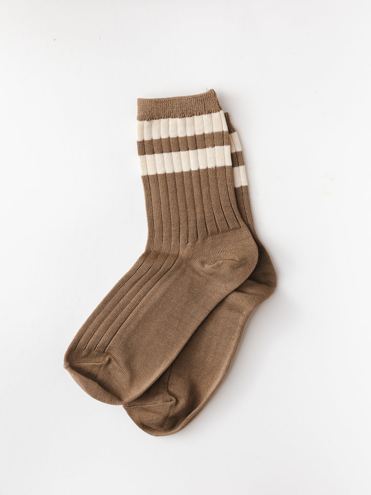 Le Bon Her Varsity Sock Toffee