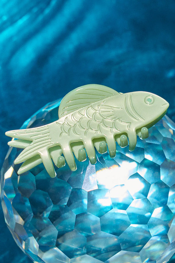 Winona Irene Small Jade Green Fish Hair Clip | Tradlands