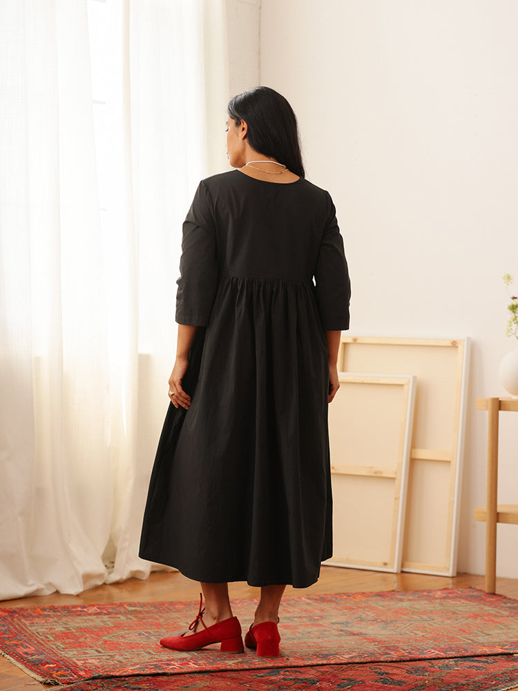 Tradlands - Midi Dresses for Women | Birdie Bell Sleeve Dress Black / XS Tradlands - Midi Dresses for Women | Birdie Bell Sleeve Dress Black / XS