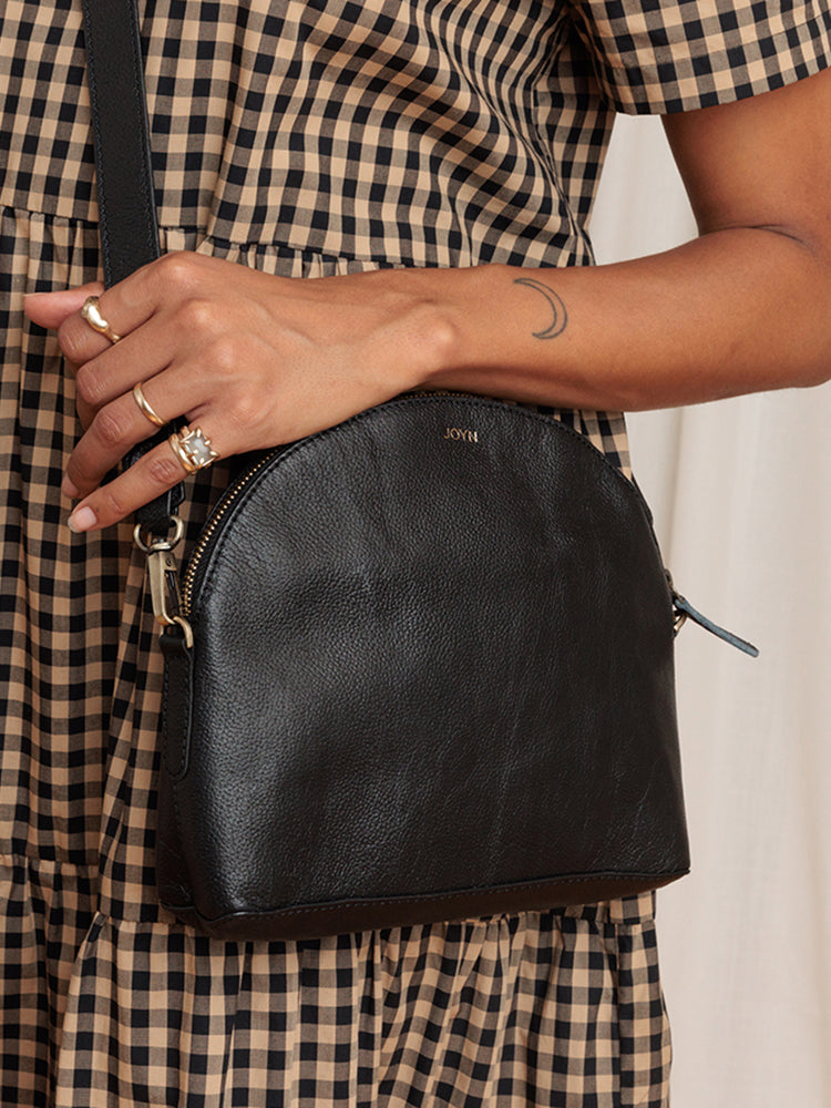 Joyn Half Moon Crossbody Black