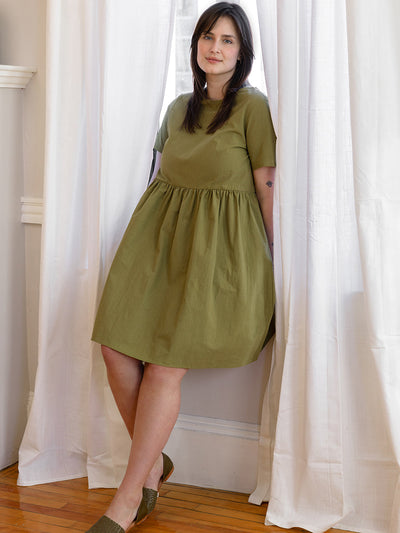 Nico Dress Crinkle Cotton Olive