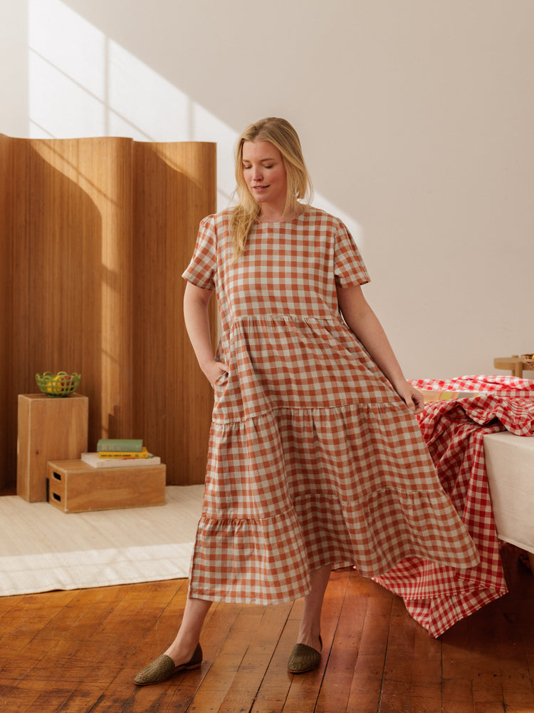 Uhr Checkered Tiered Dress 3-4Y 新品未使用 LARRY DRESS - DL1057E – dRA