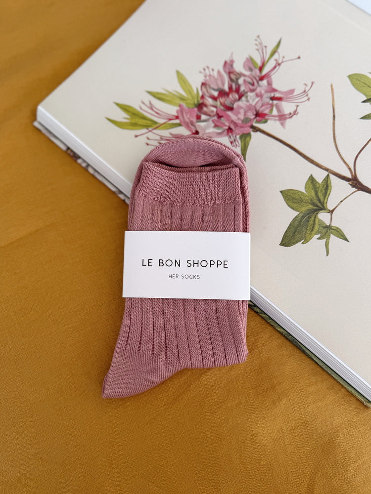 Le Bon Her Socks Desert Rose