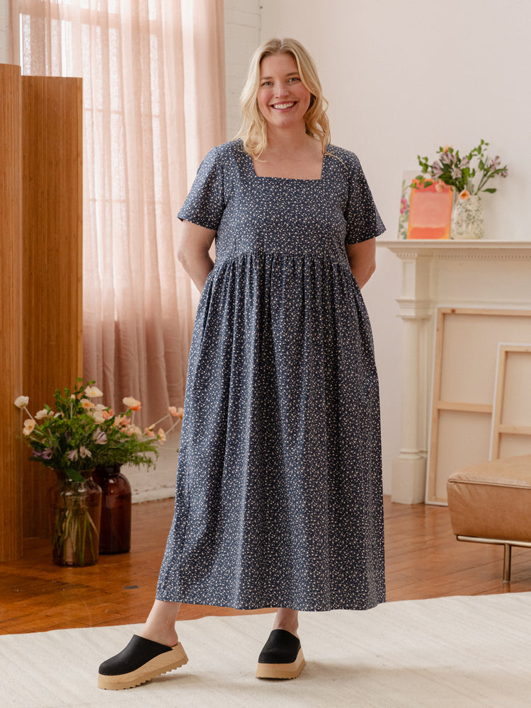 spaghetti strap a line maxi dress Linen A-Line Maxi Dress in White – shopstateside.us main image 0