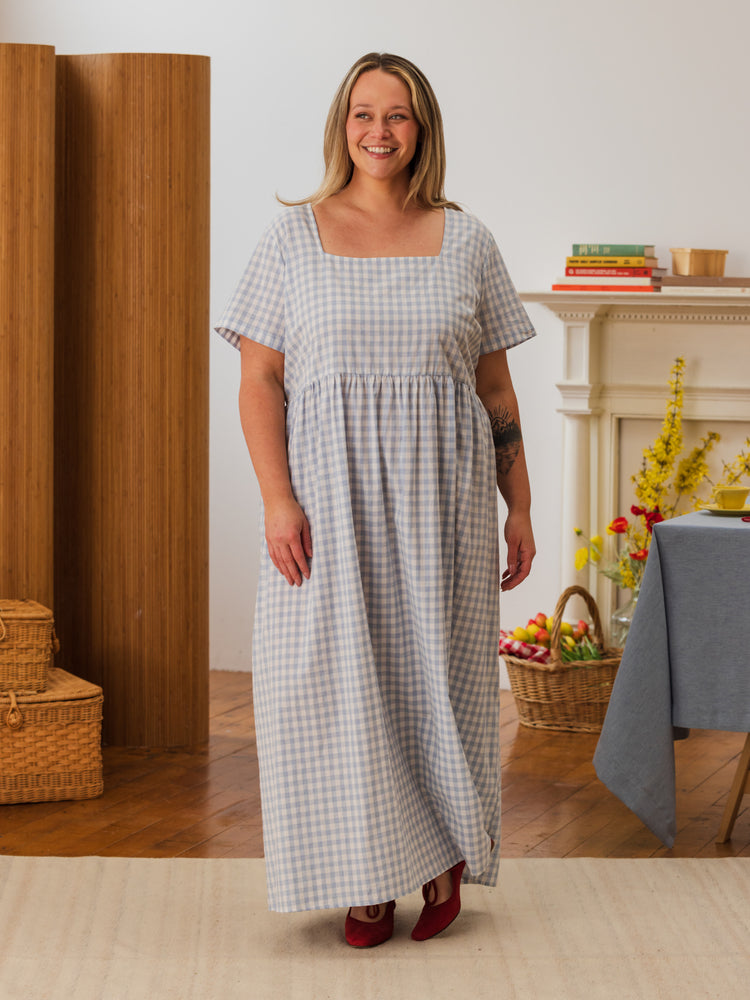 ワンピース bocheron PeachskinSquare-Neck Midi Dress ワンピース bocheron PeachskinSquare-Neck Midi Dress French