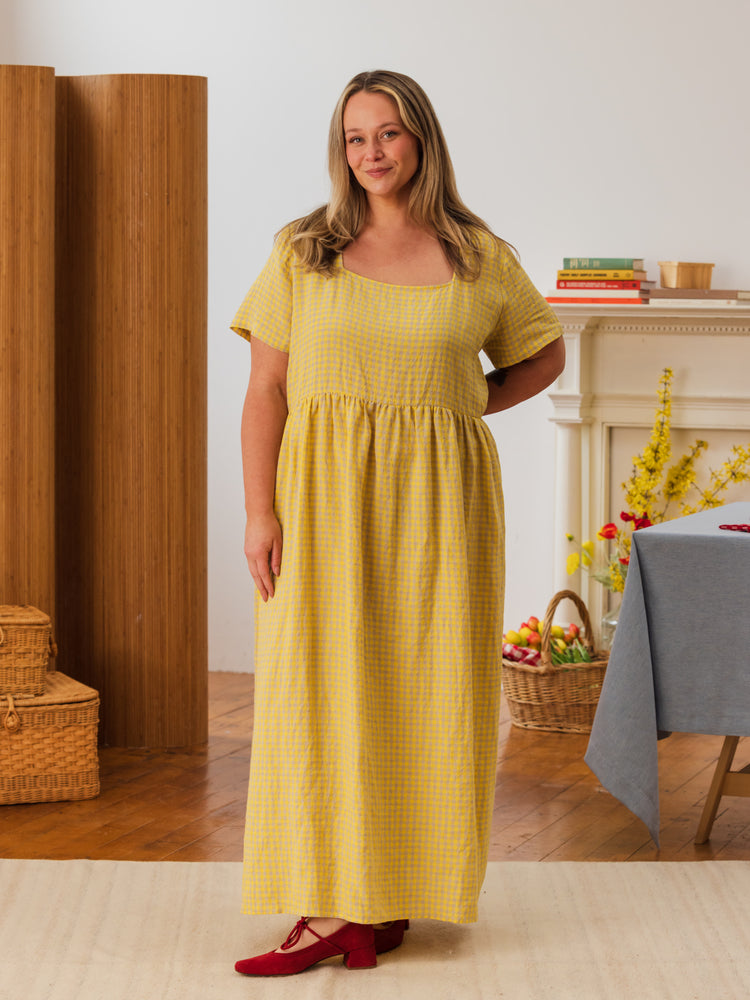 ワンピース bocheron PeachskinSquare-Neck Midi Dress ワンピース bocheron PeachskinSquare-Neck Midi Dress French