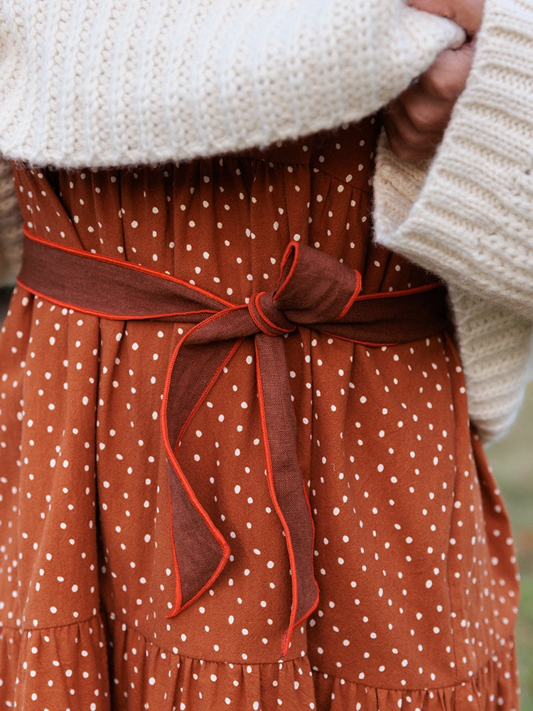 Madre Midi Linen Ribbon Sierra