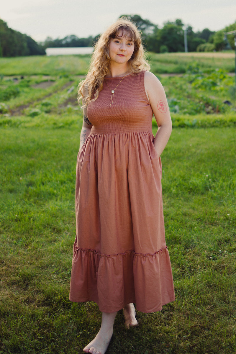 Tradlands - Goldie Smocked Sleeveless Dress | Tradlands Indigo / XS Tradlands - Goldie Smocked Sleeveless Dress | Tradlands Indigo / XS