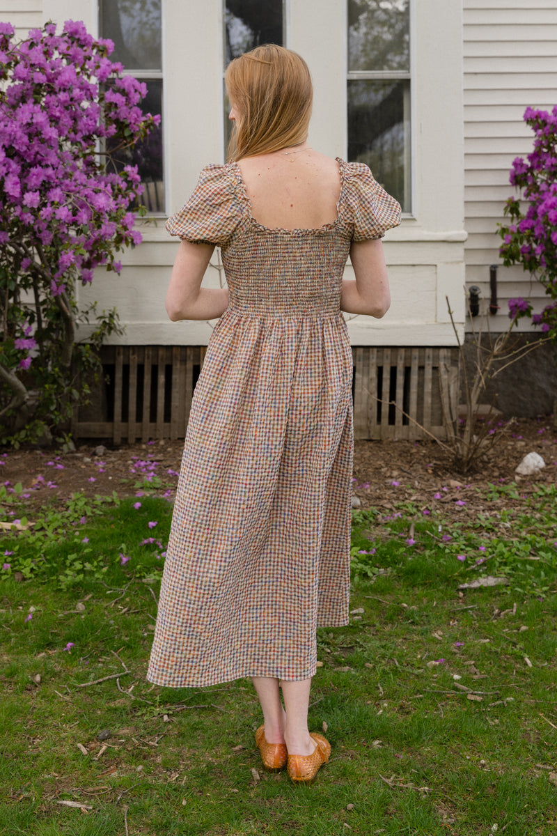 Goldie Smocked Short Sleeve Womens Dress