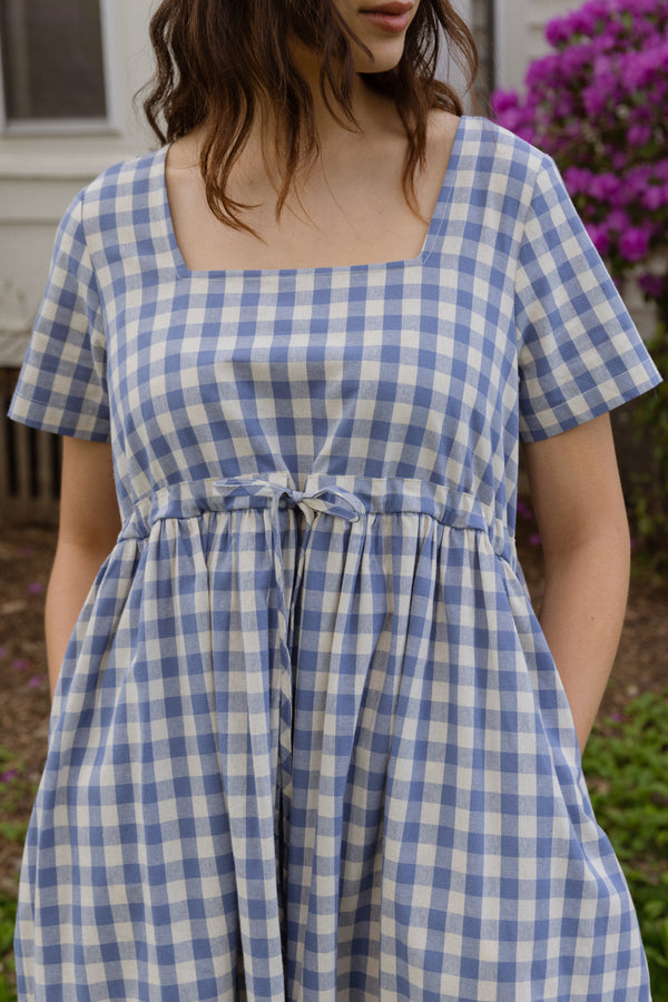 Nico Square Neck Drawstring Dress