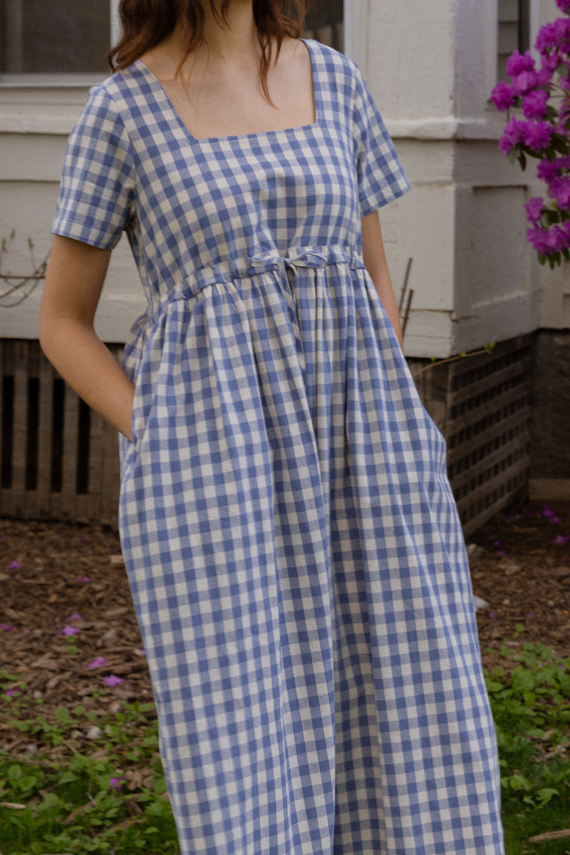 Nico Square Neck Drawstring Dress