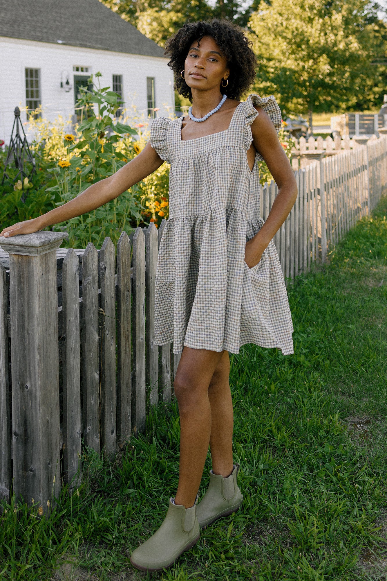 Chalet Flutter Sleeve Mini Dress | Tradlands