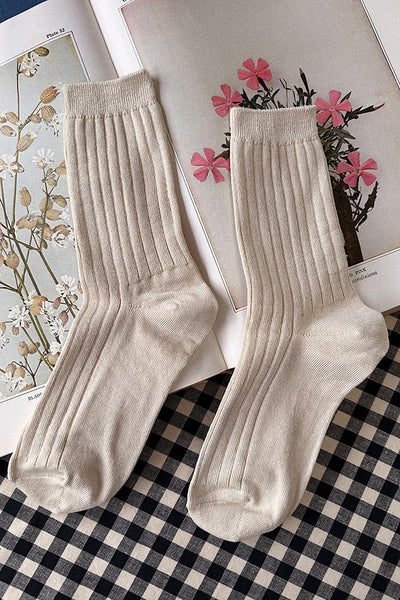 Le Bon Her Socks Porcelain