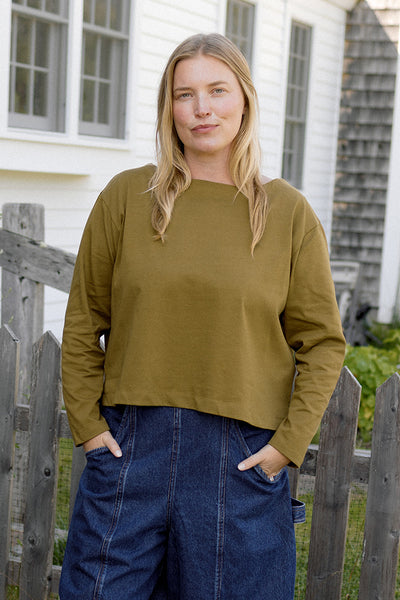 Marin Boatneck Shirt Olive
