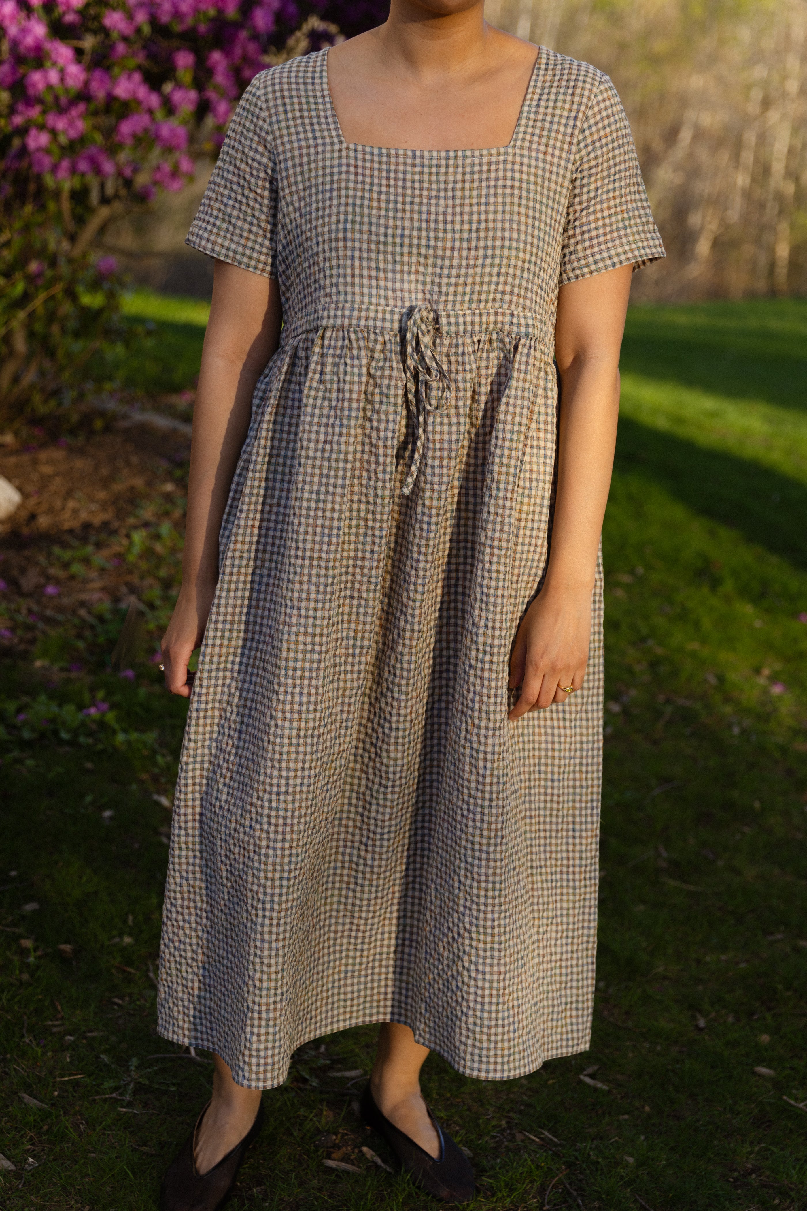 Nico Square Neck Drawstring Dress | Tradlands