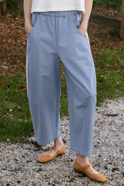 Porch Balloon Tencel Track Pants Surf Blue Natural