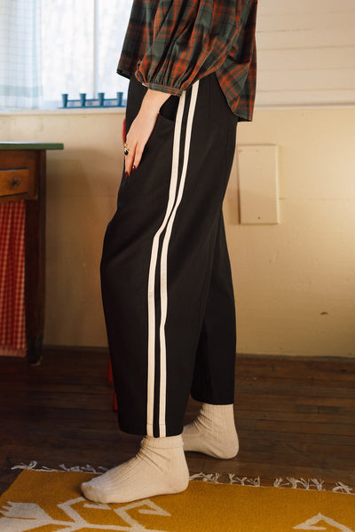 Porch Balloon Tencel Track Pants Natural Stripe