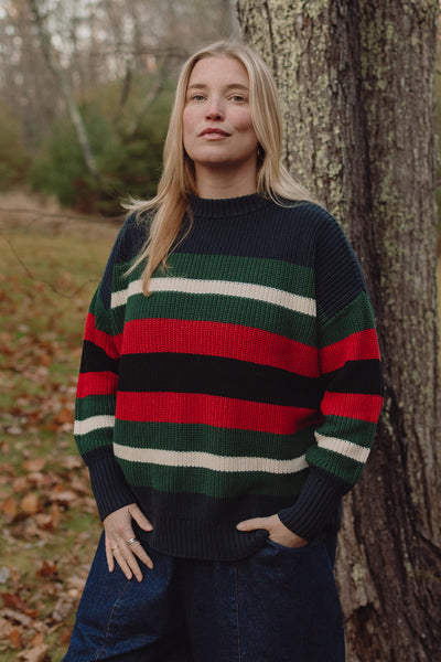 Shelter Crewneck Sweater Midcoast Stripe