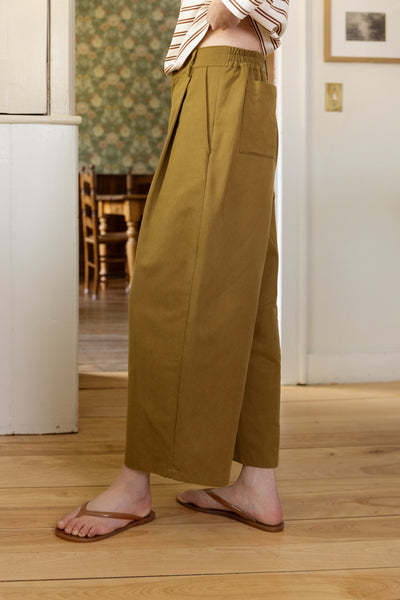 Stoop Pleated Pants Olive