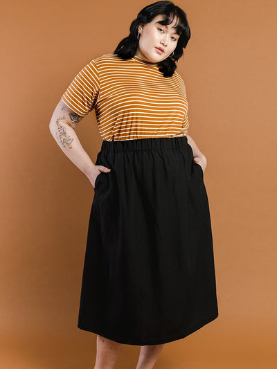 Meadow Linen Skirt Black