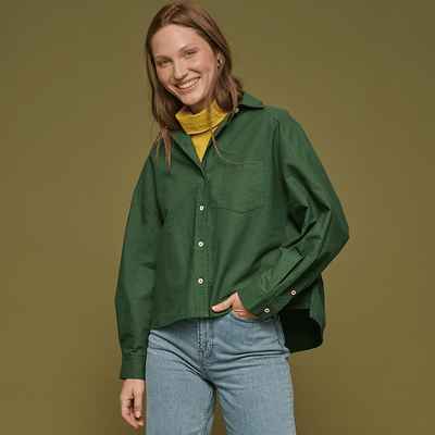 Button Up Shirt | Tradlands Box Button Up Evergreen