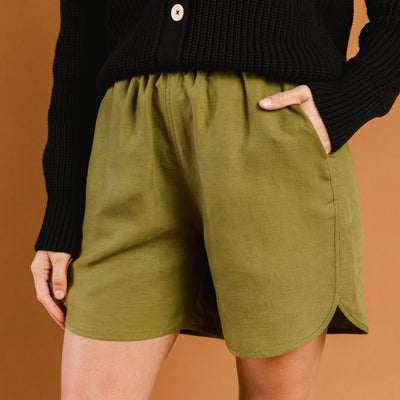 Shorts for Women | Glenn Long Short Olive