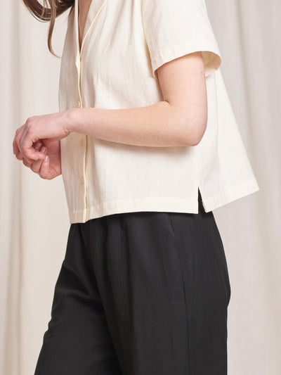 Button Up Shirts for Women | Tradlands Coast Camp Shirt Crinkle Cotton Birch