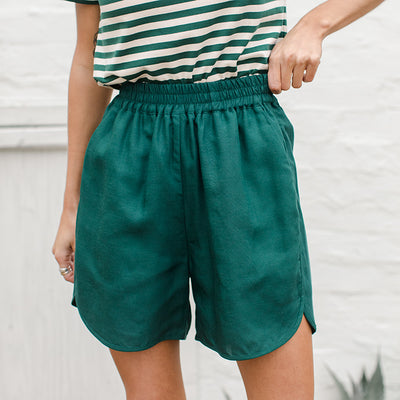 Shorts for Women | Glenn Long Short Emerald