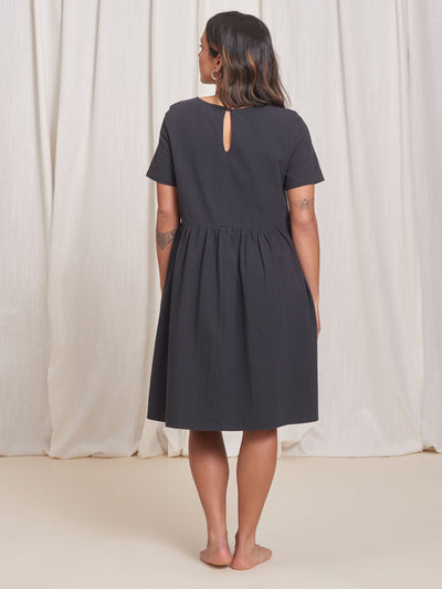 Dresses For Women | Tradlands Nico Dress Crinkle Cotton Black