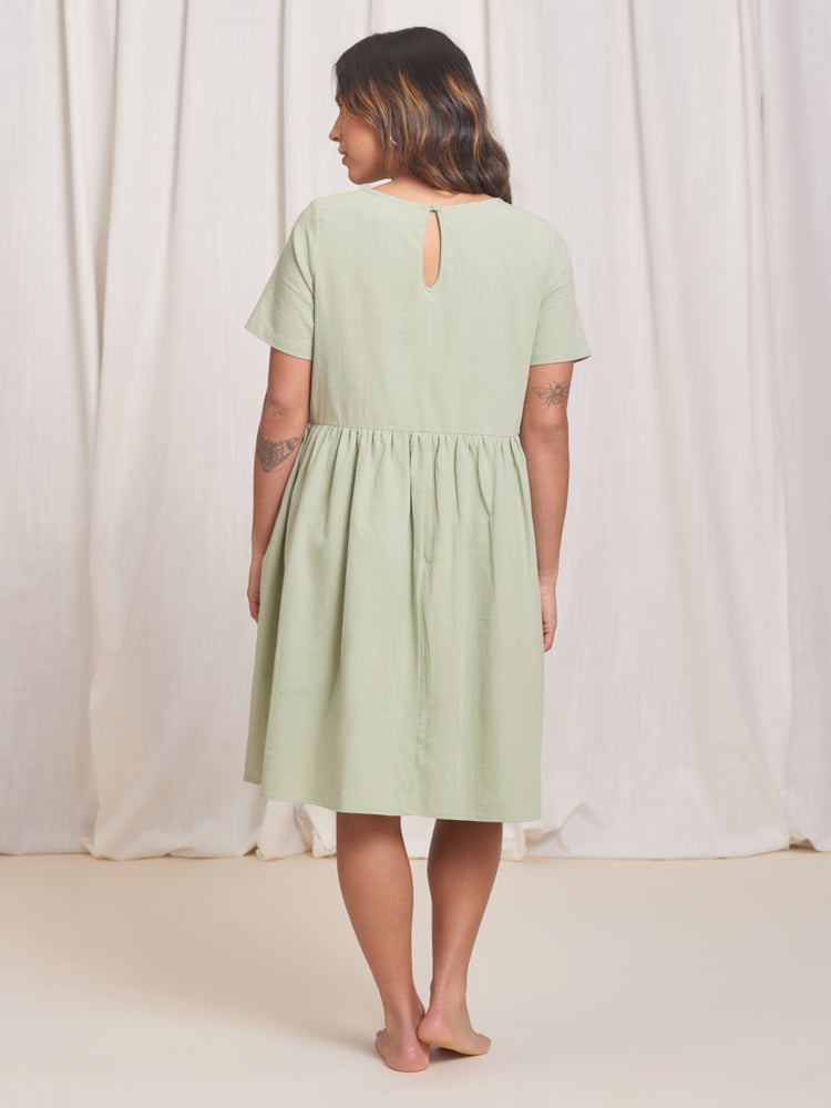 Dresses For Women | Tradlands Nico Dress Crinkle Cotton Desert Sage